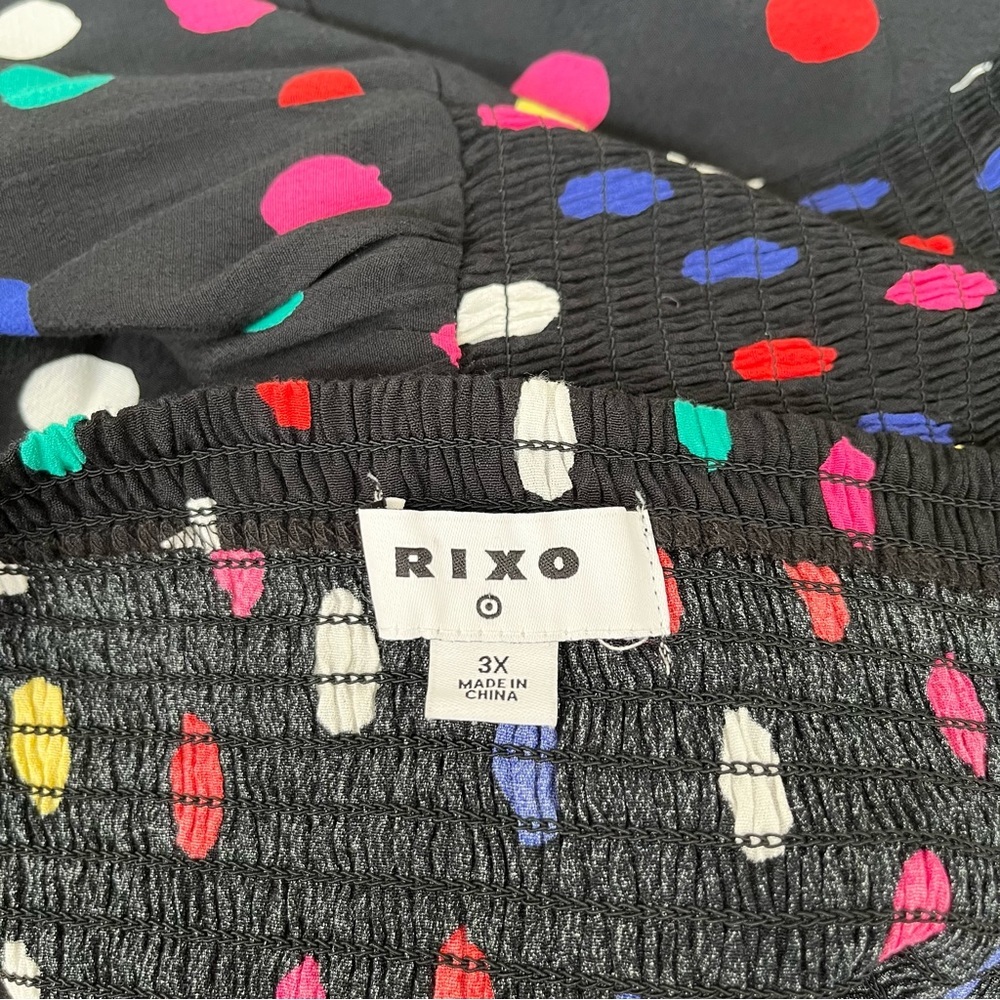 RIXO x Target Black Multi Color Polka Dot Halter Dress Plus Size 3X - Picture 11 of 14
